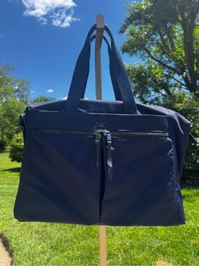 Nw KNOMO London Mayfair Grosvenor 18” Navy Blue Zip Tote Bag Carry-on Luggage